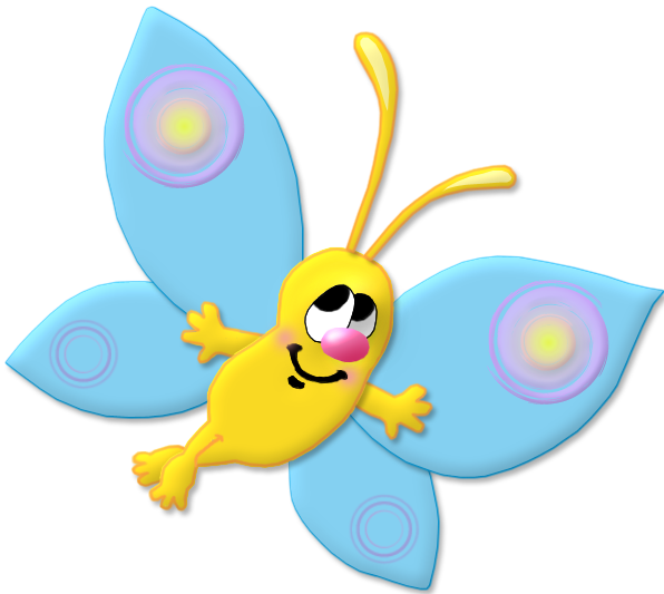 Motyl żółto-niebieski